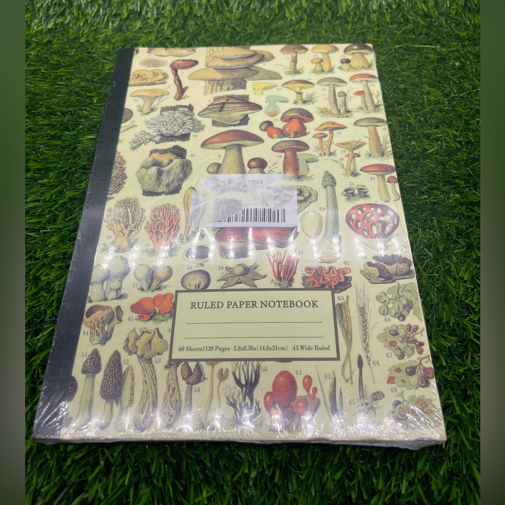 Mushroom Illustrated Ruled Paper Notebook